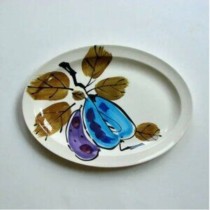 Vintage Vera Neumann Oval Serving Platter Forbidden Fruit Hand Painted Jamaica